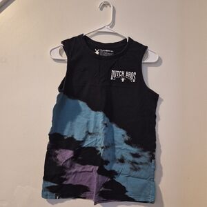 Dutch Bros Kids Tie-Dye Tank Top - Black, Blue, Purple